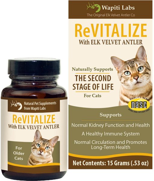 Wapiti Labs ReVitalize Powder Supplement for Senior Cats, 0.53-oz bottle slide 1 of 9