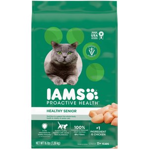 Iams ProActive Health Healthy Senior Dry Cat Food, 16-lb bag