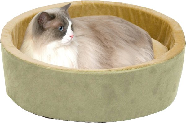 K&H Pet Products Thermo-Kitty Cat Bed, Sage, Large slide 1 of 12