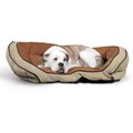 K&H Pet Products Bolster Cat & Dog Bed, Mocha/Tan, Large