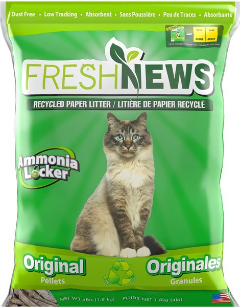 Fresh News Unscented Non-Clumping Paper Cat Litter, 4-lb bag slide 1 of 6