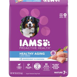 Iams Healthy Aging Mature & Senior Large Breed with Real Chicken Dry Dog Food, 30-lb bag