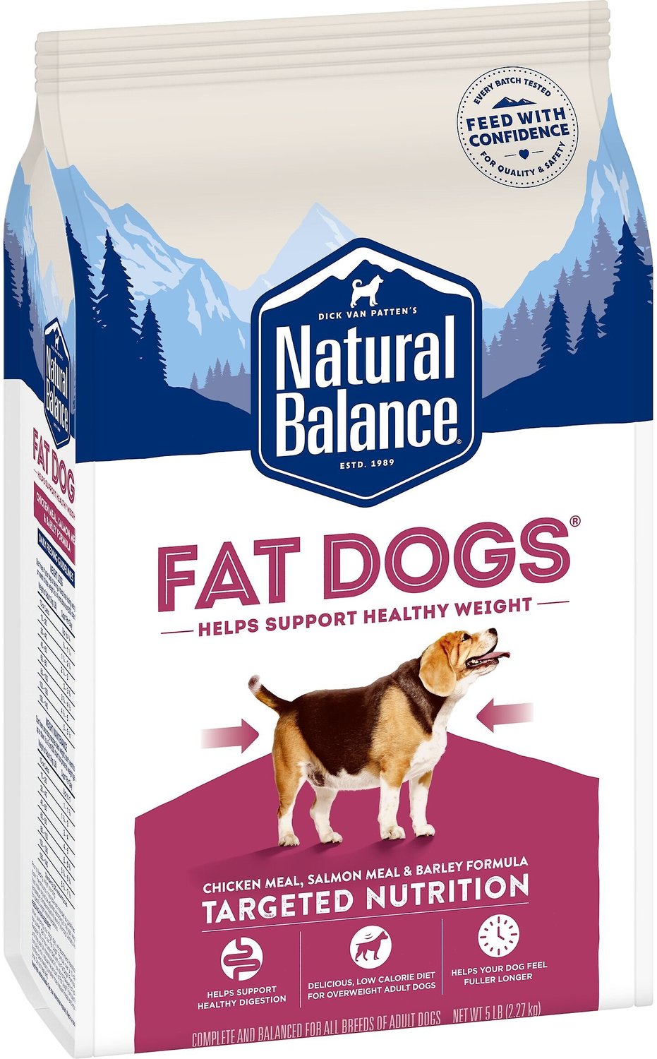 Natural Balance Fat Dogs Chicken Salmon Formula Low Calorie Dry Dog Food 5 Lb Bag Chewy Com