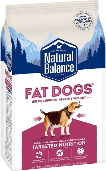 Natural Balance Fat Dogs Chicken & Salmon Formula Low Calorie Dry Dog Food, 5-lb bag slide 1 of 7