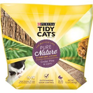 Tidy Cats Pure Nature Scented Clumping Wood Cat Litter, 7.5-lb bag