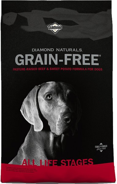 Diamond Naturals Grain-Free Beef & Sweet Potato Formula Dry Dog Food, 28-lb bag slide 1 of 5