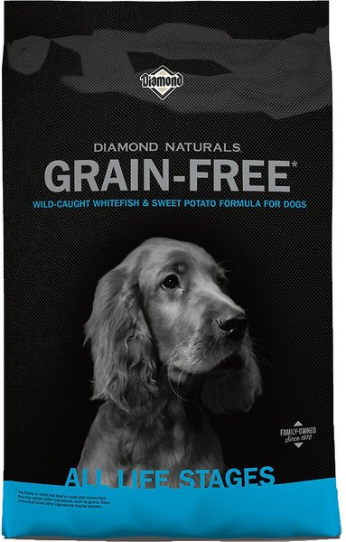 Diamond Naturals Grain-Free Whitefish & Sweet Potato Formula Dry Dog Food, 28-lb bag slide 1 of 5