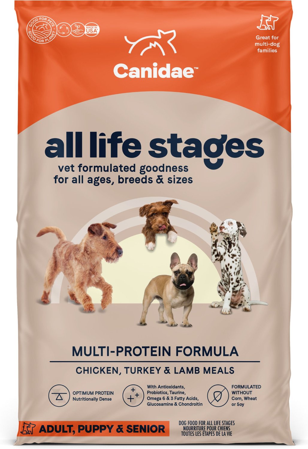 CANIDAE All Life Stages Multi-Protein Formula Dry Dog Food ...