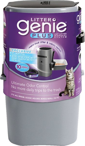 Litter Genie Plus Cat Litter Disposal System, Silver slide 1 of 8