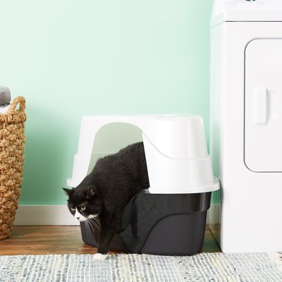 Nature's Miracle Just For Cats Advanced Hooded Corner Cat Litter Box, slide 1 of 1