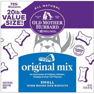 Old Mother Hubbard Classic Original Assortment Biscuits Baked Dog Treats, Small, 20-lb box