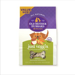 Old Mother Hubbard Classic Just Vegg'N Biscuits Baked Dog Treats, Small, 3.3-lb bag