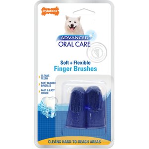Nylabone Advanced Oral Care Dog Finger Brush, 2-pack