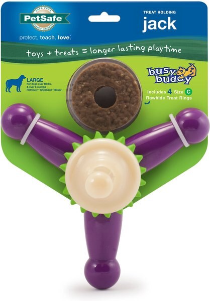 Busy Buddy Jack Treat Dispenser Tough Dog Chew Toy, Large, Purple slide 1 of 8