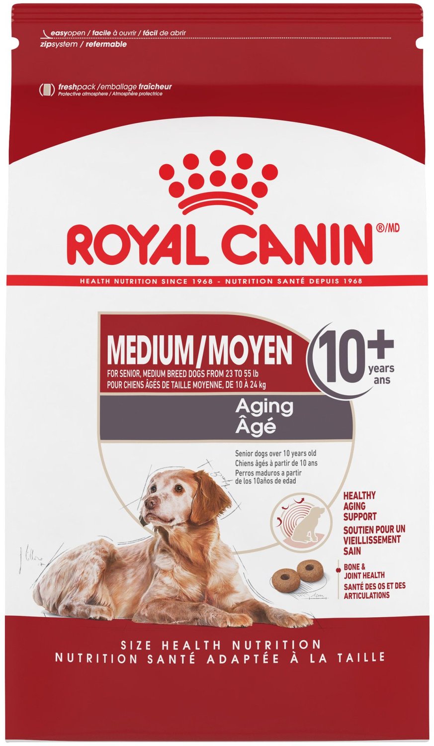 probleem elke keer Zich verzetten tegen ROYAL CANIN Size Health Nutrition Medium Aging 10+ Dry Dog Food, 30-lb bag  - Chewy.com