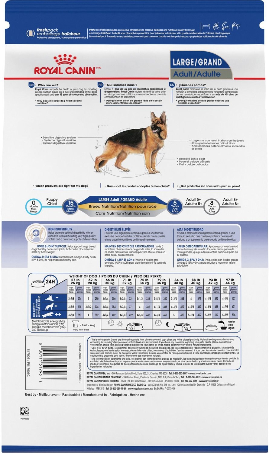 Zeep Ontdooien, ontdooien, vorst ontdooien werkgelegenheid ROYAL CANIN Size Health Nutrition Large Adult Dry Dog Food, 35-lb bag -  Chewy.com