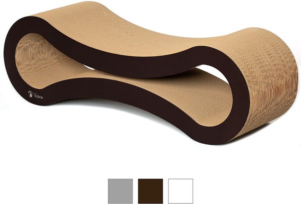 PetFusion Ultimate Cat Scratcher Lounge Toy with Catnip, Walnut Brown slide 1 of 9