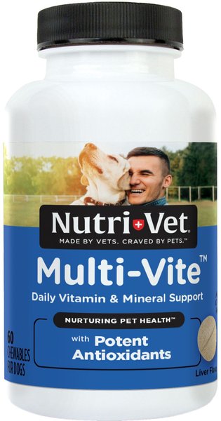 Nutri-Vet Multi-Vite Chewable Tablets Multivitamin for Dogs, 60 count slide 1 of 5