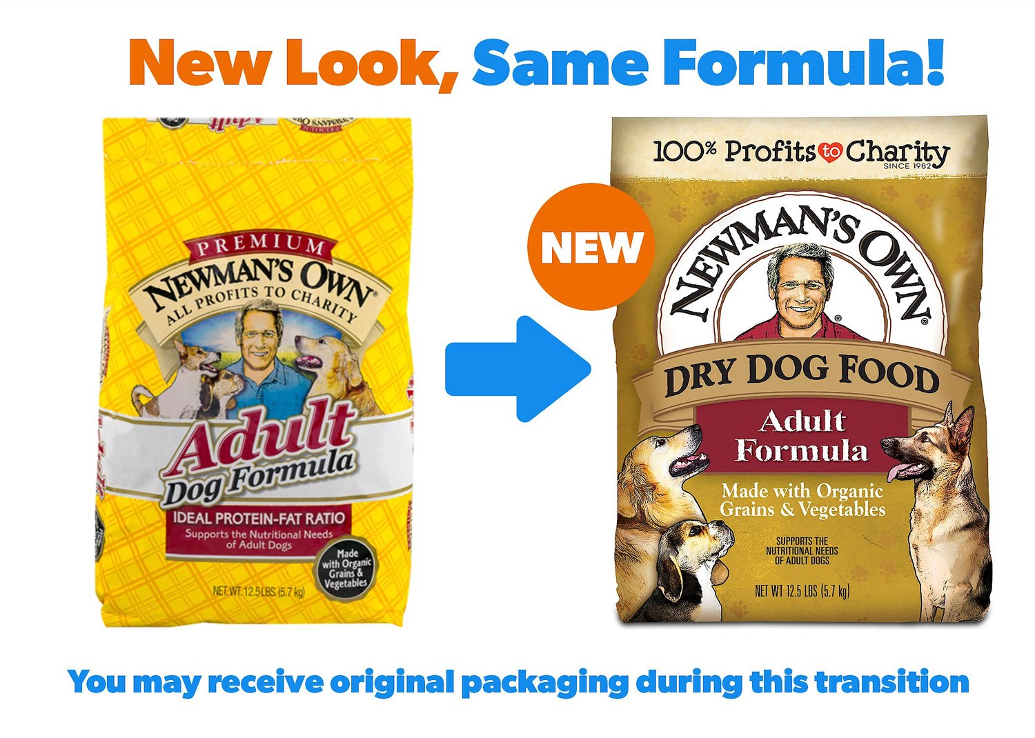 Newman's Own Adult Formula Dry Dog Food, 12.5-lb bag ...