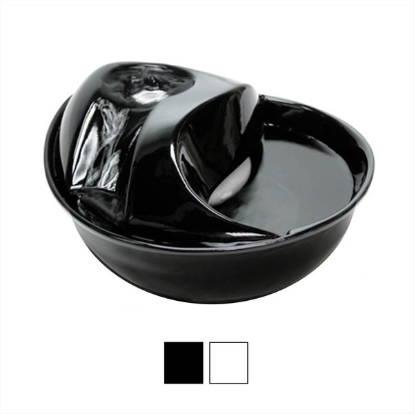 Pioneer Pet Raindrop Ceramic Dog & Cat Fountain, Black, 60-oz slide 1 of 6
