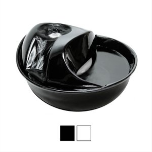 Pioneer Pet Raindrop Ceramic Dog & Cat Fountain, Black, 60-oz
