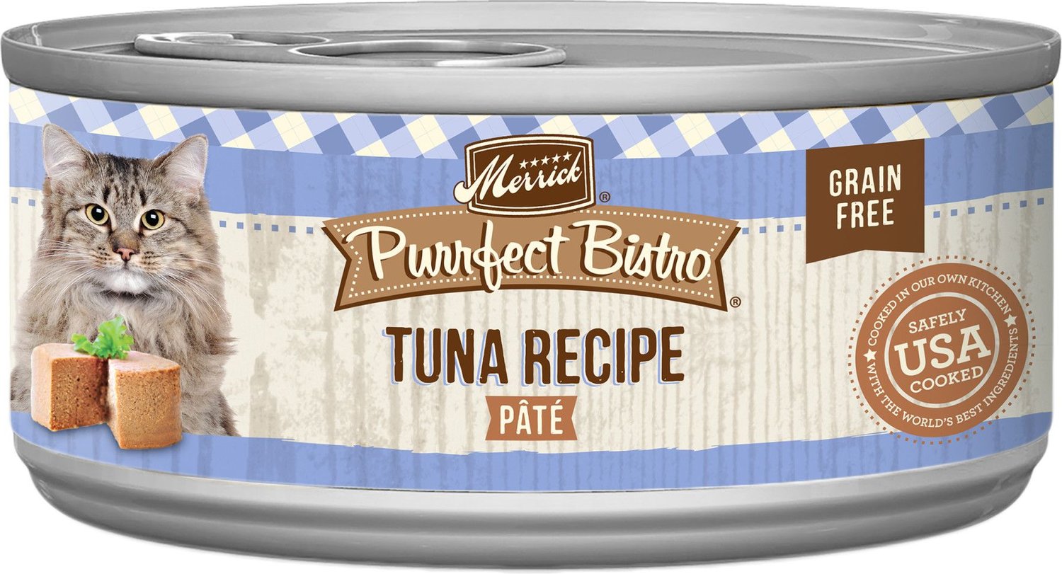 MERRICK Purrfect Bistro GrainFree Tuna Pate Canned Cat Food, 3oz
