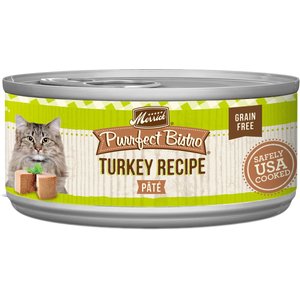 Merrick Purrfect Bistro Grain-Free Turkey Pate Canned Cat Food, 5.5-oz, case of 24
