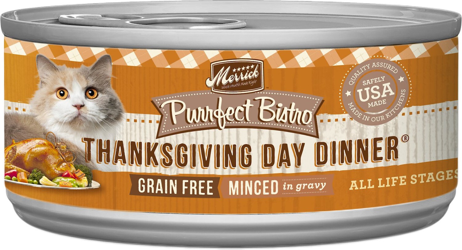 MERRICK Purrfect Bistro GrainFree Thanksgiving Day Dinner Minced in