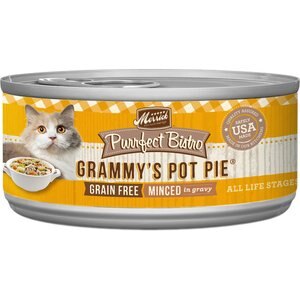 Merrick Purrfect Bistro Grain-Free Grammy's Pot Pie Minced in Gravy Canned Cat Food, 5.5-oz, case of 24