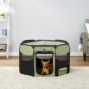 Pet Gear Travel Lite Soft-Sided Dog & Cat Pen with Removable Top, Sage, Medium