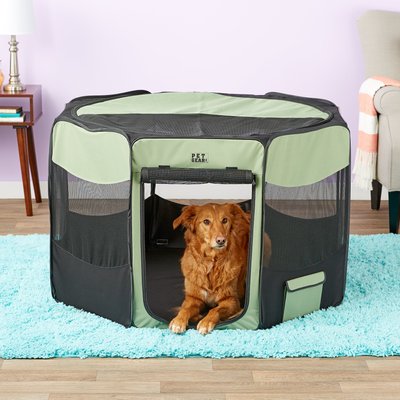 Pet Gear Travel Lite Soft-Sided Dog & Cat Pen with Removable Top, Sage, slide 1 of 1