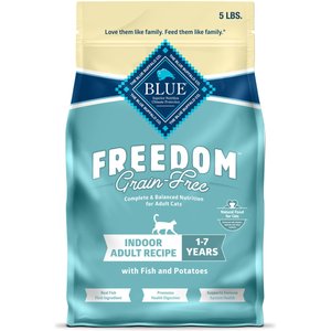Blue Buffalo Freedom Indoor Adult Fish Recipe Grain-Free Dry Cat Food, 5-lb bag