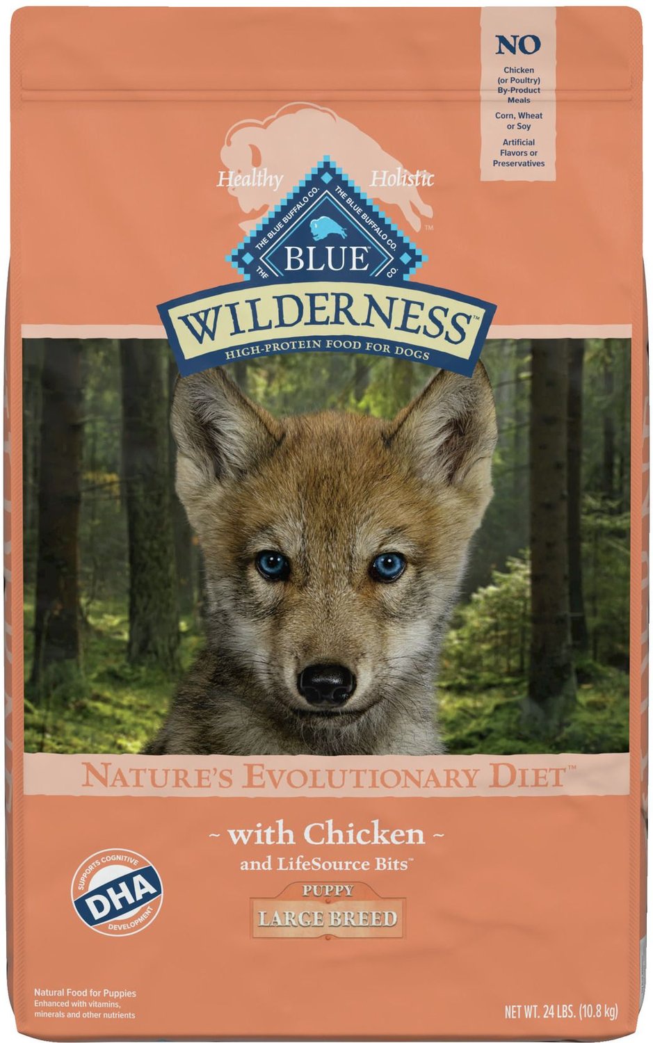 Blue Buffalo Wilderness Large Breed Puppy Chicken Recipe Grain-Free Dry
