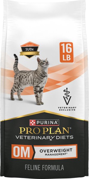 Purina Pro Plan Veterinary Diets OM Overweight Management Dry Cat Food, 16-lb bag slide 1 of 10