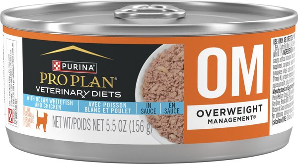 Purina Pro Plan Veterinary Diets OM Overweight Management Wet Cat Food, 5.5-oz, case of 24 slide 1 of 10