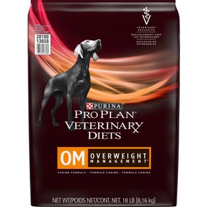 Purina Pro Plan Veterinary Diets OM Overweight Management Dry Dog Food, 18-lb bag