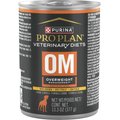 Purina Pro Plan Veterinary Diets OM Overweight Management Formula Canned Dog Food, 13.3-oz, case of 12