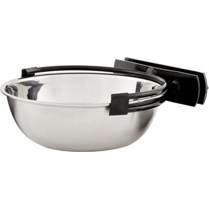 MidWest Stainless Steel Snap'y Fit Dog Kennel Bowl, 1.25-cup