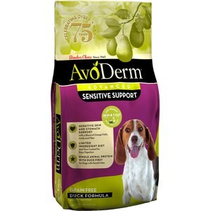 AvoDerm Natural Grain-Free Sensitive Support Duck Recipe Adult Dry Dog Food, 4-lb bag