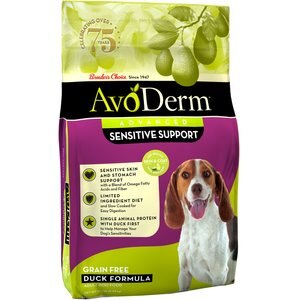 AvoDerm Natural Grain-Free Sensitive Support Duck Recipe Adult Dry Dog Food, 22-lb bag