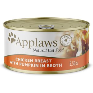 Applaws Chicken Breast with Pumpkin Canned Cat Food, 5.5-oz, case of 24