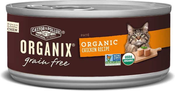 Castor & Pollux Organix Grain-Free Organic Chicken Recipe All Life Stages Canned Cat Food, 3-oz, case of 24 slide 1 of 5