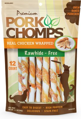 Premium Pork Chomps Real Chicken Wrapped Twists Dog Treats, slide 1 of 1