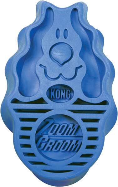 KONG Dog ZoomGroom Multi-Use Brush, Boysenberry, Small/Puppy  slide 1 of 4