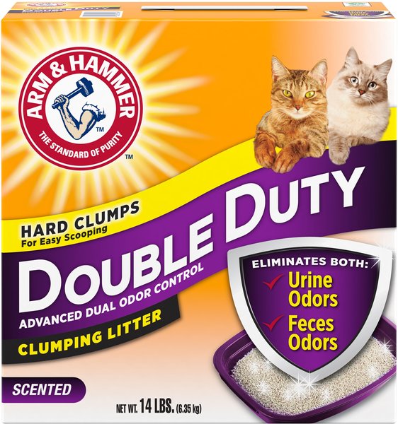 Arm & Hammer Litter Double Duty Scented Clumping Clay Cat Litter, 14-lb box slide 1 of 7