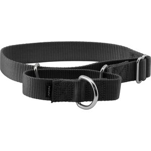 PetSafe Nylon Martingale Dog Collar, Black, Medium: 10 to 16-in neck, 1-in wide