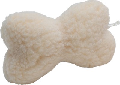 Busy Buddy Fido's Favorites Sheepskin Bone Squeaky Plush Dog Toy, slide 1 of 1