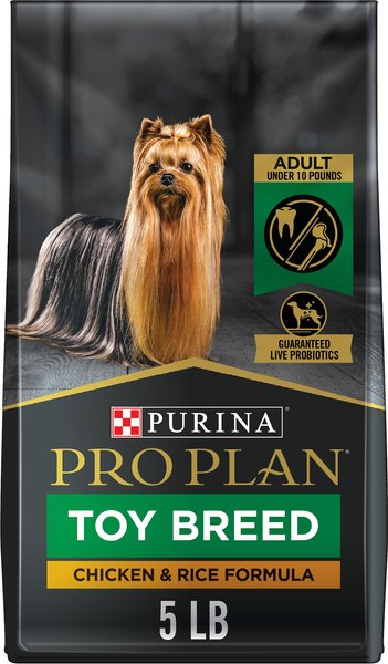 Purina Pro Plan Adult Toy Breed Chicken & Rice Formula Dry Dog Food, 5-lb bag slide 1 of 11