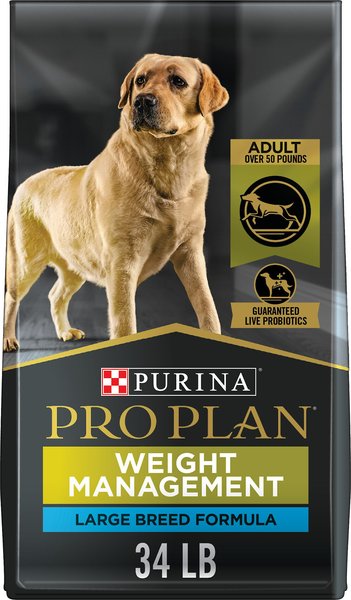 Purina Pro Plan Adult Large Breed Weight Management Chicken & Rice Formula Dry Dog Food, 34-lb bag slide 1 of 11