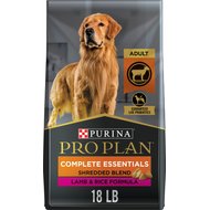 Purina Pro Plan Adult Shredded Blend Lamb & Rice Formula Dry Dog Food, 18-lb bag
